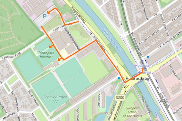 Ingang Houtrust Beach